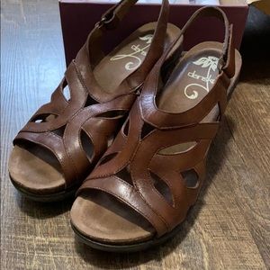 Dansko Strap Sandal Wedge Size 38